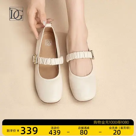 法式复古玛丽珍女鞋2023春季新款浅口平底单鞋英伦风软皮JK小皮鞋图片