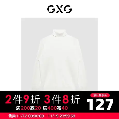 【新款】GXG男装 冬季休闲潮流保暖舒适高领男款毛衫GHC1100428K图片