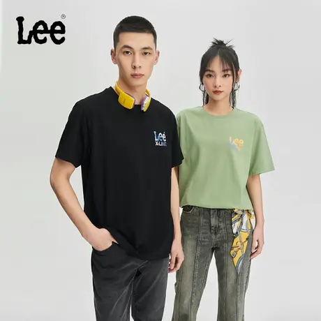【直播间专享秒杀】Lee舒适版渐变印花Logo男女同款短袖T恤休闲潮商品大图