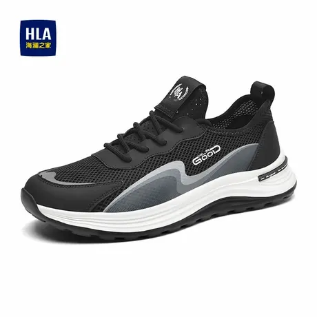 HLA/海澜之家男鞋新款夏季户外透气网面运动鞋耐磨增高跑步休闲鞋商品大图