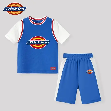 Dickies童装男童篮球服套装儿童美式休闲体恤男孩凉感速干两件套A商品大图