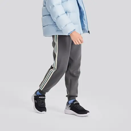 斯凯奇男童针织长裤秋新款时尚弹力保暖舒适耐穿棉质休闲运动长裤商品大图