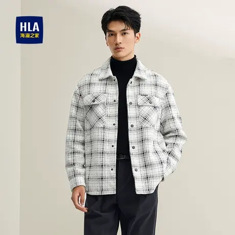HLA/海澜之家休闲风夹克2025秋冬新款翻领挺括有型时尚外套男商品大图