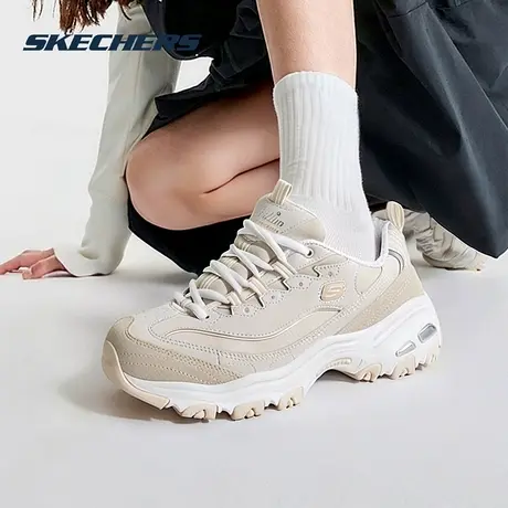 斯凯奇女鞋熊猫鞋厚底老爹鞋秋季新款透气小白鞋休闲鞋透气运动鞋商品大图