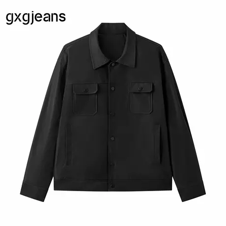 gxg.jeans男装  黑色口袋设计简约休闲翻领夹克外套男 25冬新品商品大图