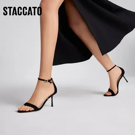 思加图新款性感一字带凉鞋细高跟鞋凉鞋女凉鞋9VN87BY3B商品大图