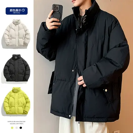 新款棉服男冬季ins潮牌棉衣外套oversize保暖设计感情侣款面包服商品大图