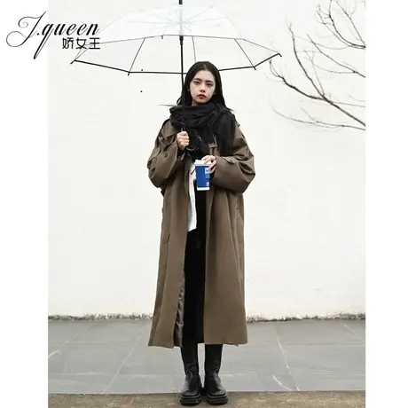 工装棉服女冬季新款加厚保暖宽松棉袄休闲中长款大衣派克棉衣外套商品大图