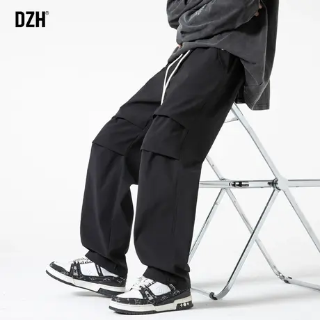 男士工装裤子美式高街冲锋裤男2023新款秋季休闲长裤直筒裤伞兵裤商品大图