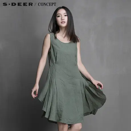 S·DEER＼CONCEPT【新品】圣迪奥女盎然生机压褶连衣裙5281256图片