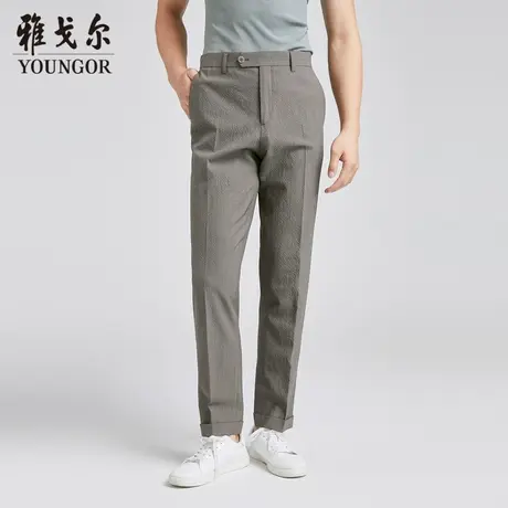 雅戈尔 商场同款男咖色商务系列套西YOTX222715WMY裤子商品大图