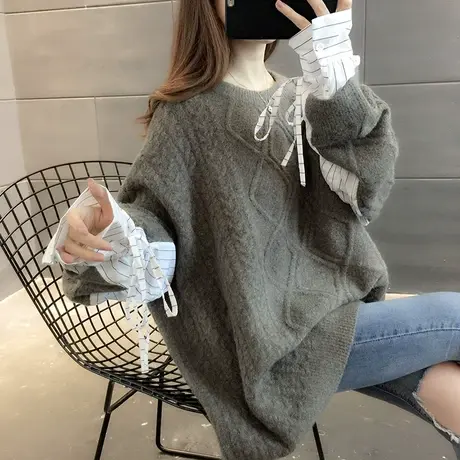 毛衣女装2023新款秋冬季秋款秋装女士宽松毛衣裙外穿打底衫中长款图片