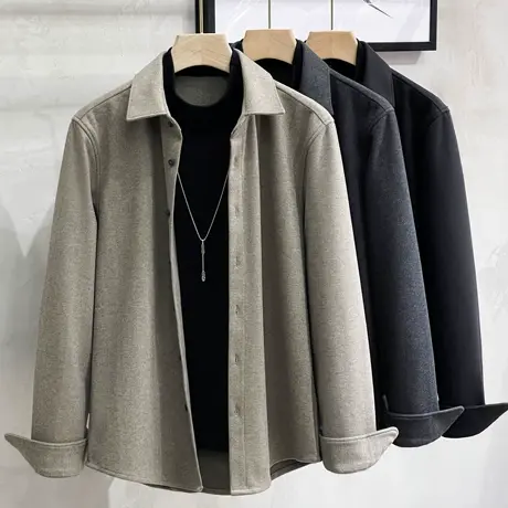 秋冬假两件毛衣男修身衬衫韩版潮流长袖针织打底衫商务休闲轻熟风商品大图