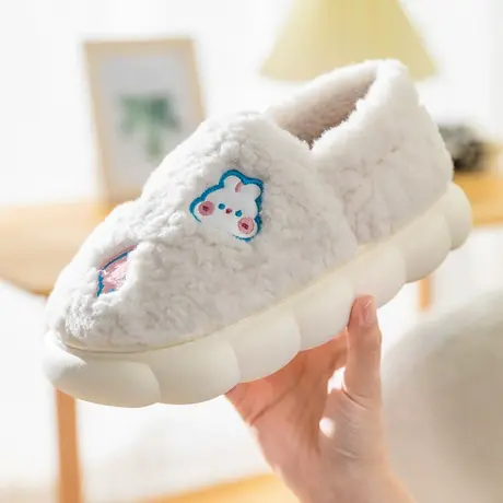 棉拖鞋女包跟冬季家用可爱毛绒加厚保暖软底防滑室内家居冬天新款商品大图