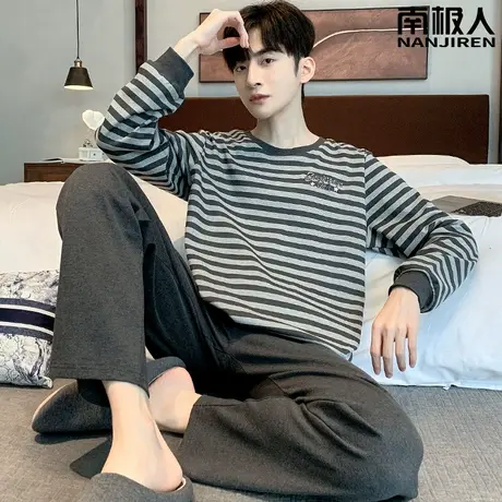 男士睡衣男款冬季 德绒 男式薄绒帅气套装家居服秋冬季款2023新款图片