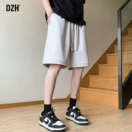 男士灰色冰丝短裤男夏季薄款直筒宽松五分裤2023年新款速干篮球裤商品大图