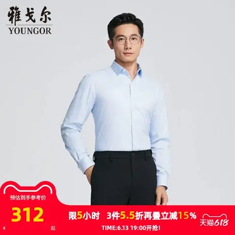 【商场同款】雅戈尔男士长袖衬衫春秋新款官方商务休闲长袖衬衫男图片