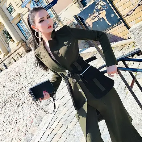 VJE秋季风衣女中长款过膝新款洋气气质收腰显瘦长袖外套图片