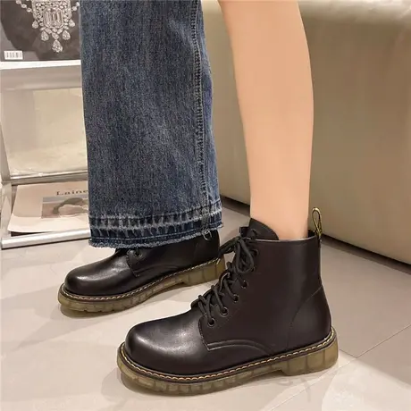 今年新款黑色马丁靴女夏透气薄款网红爆款百搭帅气炸街短靴瘦瘦靴图片
