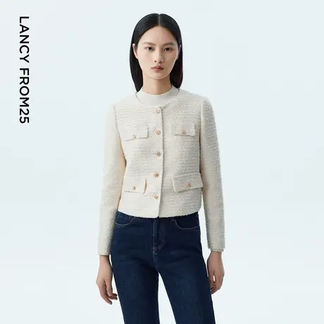 LANCY/朗姿2023秋季新款法式小香风短外套女设计感高端气质女装图片