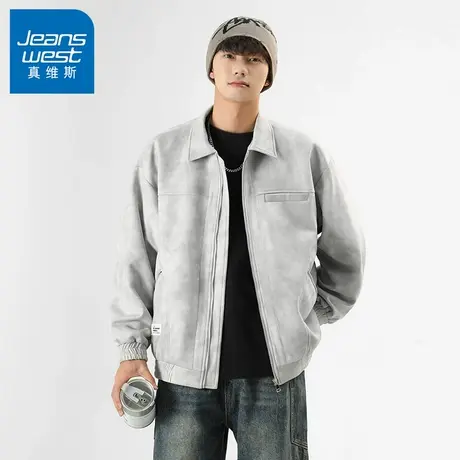 N5真维斯外套男2025新款秋季美式潮牌时尚休闲宽松男士春秋装夹克商品大图