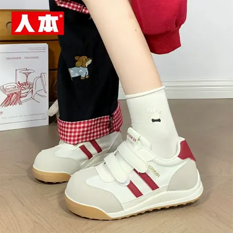 人本人本德训鞋女2025秋季新款学生百搭小白鞋软底不累脚芭蕾鞋女图片