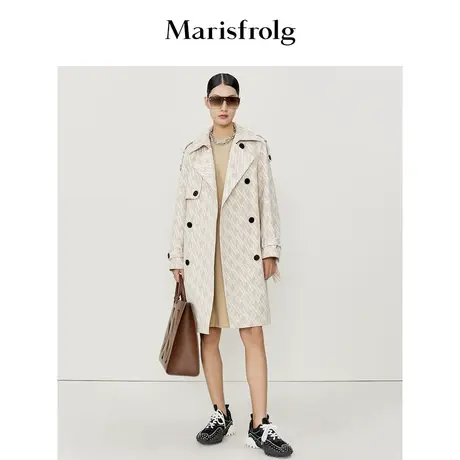 【立体设计】玛丝菲尔春季新款高阶质感风衣外套中长款英伦风商品大图