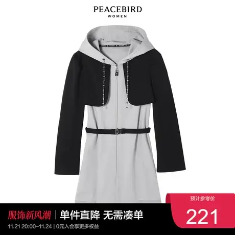 太平鸟气质流行春秋时尚新款品质假两件针织连衣裙A5FAC1B78图片