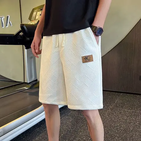 夏季男士短裤五分裤裤子重磅沙滩裤宽松直筒休闲潮流运动百搭卫裤商品大图