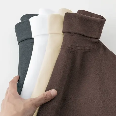 300g重磅双面德绒打底衫高领t恤男长袖秋冬内搭加绒保暖秋衣小衫商品大图