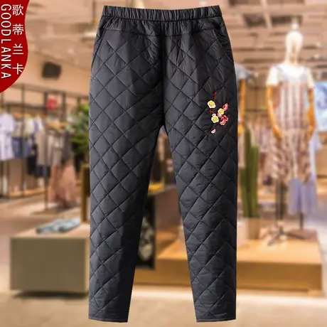 大码妈妈裤子冬款中老年女裤棉裤2025新款老年人女奶奶羽绒裤外穿图片