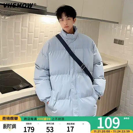 VIISHOW衣服棉服男男生痞帅棉衣保暖美式面包服冬季宽松潮牌加厚商品大图