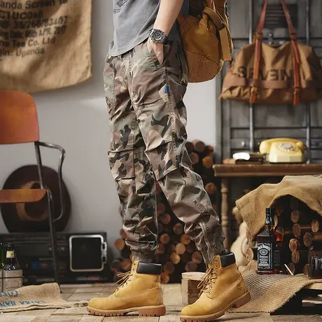 Modi Nick/摩帝尼克复古工装裤男裤子男款宽松直筒阔腿裤新款潮牌商品大图