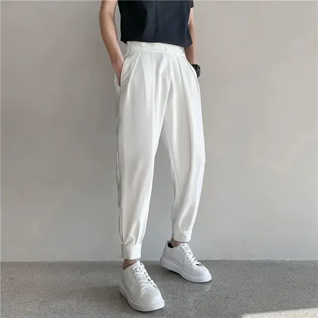 轻熟风男装高级感炸街西裤配马丁靴的裤子男ins潮秋冬痞帅工装裤商品大图