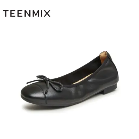 天美意2024春新款通勤百搭轻便舒适一脚蹬女平跟单鞋KQ009AQ4商品大图