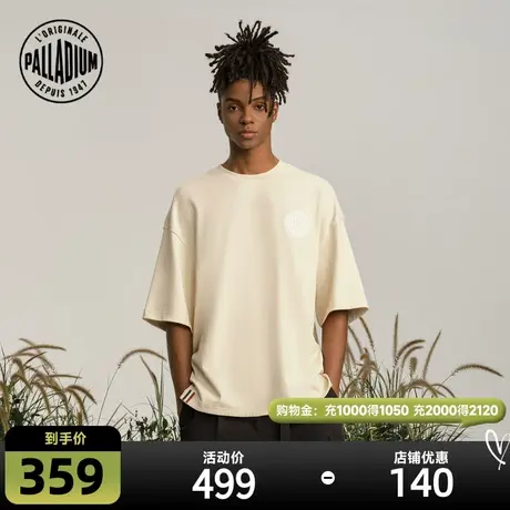 PALLADIUM帕拉丁檀健次同款宽松潮流套头棉质圆领短袖T恤108908图片