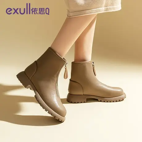 依思q马丁靴女2023年新款冬季爆款秋冬英伦风ins潮短靴单靴子图片