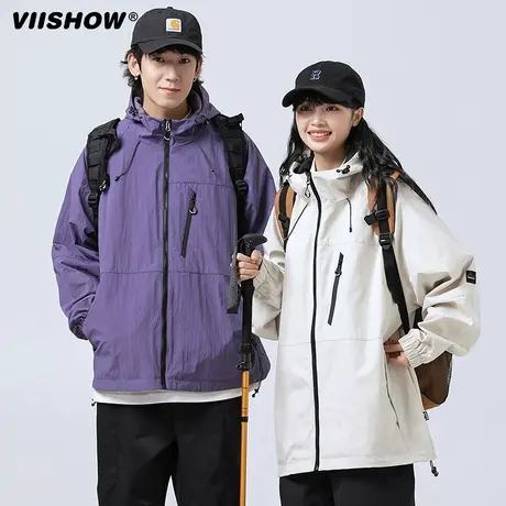 VIISHOW机能冲锋夹克春秋美式季三防宽松潮牌工装运动夹克外套男图片