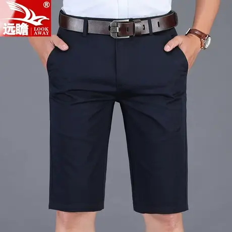 夏季薄款休闲短裤男直筒宽松5分中裤夏天超薄七分马裤男士五分裤商品大图