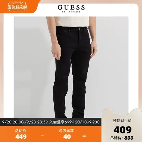 GUESS款男士纯色休闲直筒牛仔裤-MM1D8030K图片