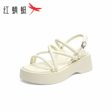 红蜻蜓休闲厚底凉鞋女新款罗马凉鞋子外穿松糕海边运动沙滩鞋图片