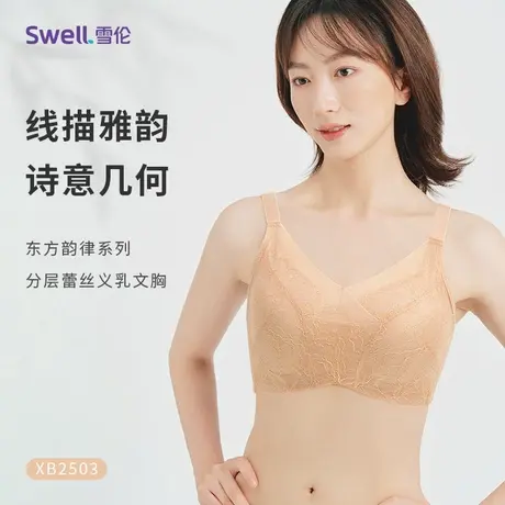 【雪伦新品】术后专用无钢圈义乳文胸夏季轻盈蕾丝款透气内衣2503商品大图