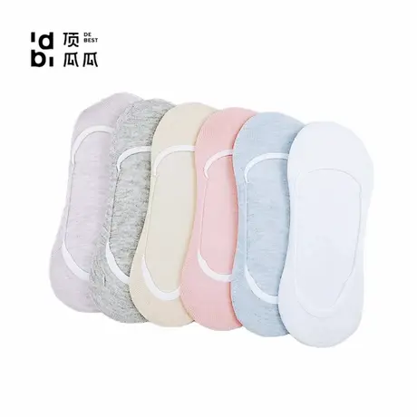 顶瓜瓜春夏季女士船袜薄款短袜纯色硅胶防滑不掉跟白色隐形女袜子商品大图