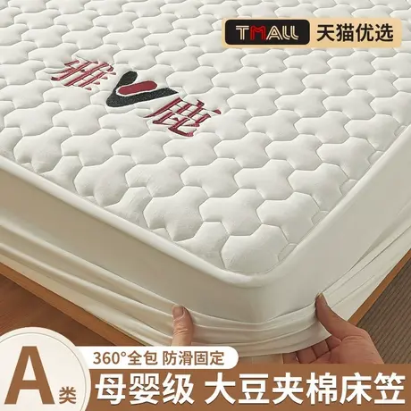 雅鹿2024新款夹棉防水床笠单件加厚宿舍床罩全包床套罩床垫保护罩商品大图