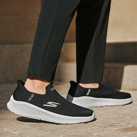 Skechers斯凯奇slip ins闪穿鞋男一脚蹬网面透气2025夏新款健步鞋商品大图