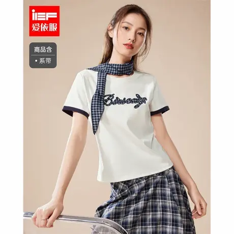 IEF/爱依服2025夏秋新款韩版时尚小众设计感休闲通勤气质百搭T恤商品大图
