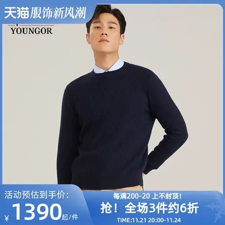 雅戈尔奥莱 男装山羊绒秋冬新品商务休闲保暖羊绒衫毛衫男商品大图