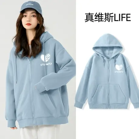 真维斯LIFE卫衣女春秋款2023新款今年流行爆款小个子oversize外套图片