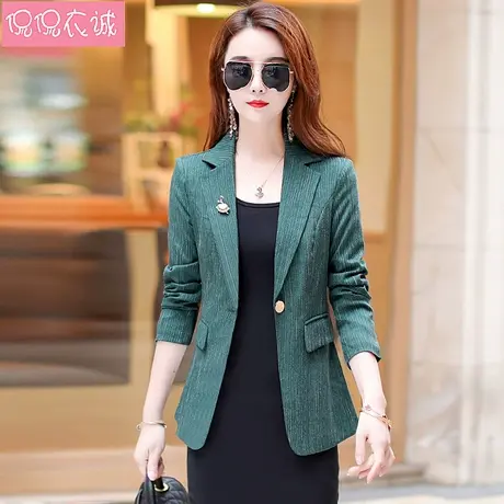 长袖西装外套女2025春装韩版修身显瘦小西服短设计感小众上衣商品大图