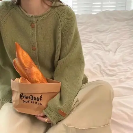 慵懒风毛衣外套女开衫针织外套2023年新款宽松百搭女上衣秋冬外穿商品大图